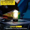 Camping Lantern Nitecore LR60 Camping Light Power Bank Charger 280 Lumen uppladdningsbar bärbar LED-lykta med 18650 batteri för USB-C laddning Q231116