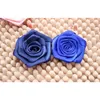 Accessoires pour cheveux 100pcslot 55CM Satin Rosette Fleurs Ruban Rose Femmes Filles fleurs en tissu pour bandeaux décorations de cheveux 231114