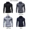 Men's Jackets 2023 Mens Winter Funnel Collar Jacket Fashion Zip Up Coat Sweater Thick Cardigan Plain Jumper Top Pullover