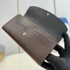 7a mode emilier plånbok Victorin Women Clemence Rosali Yellow Brown Colorblock Snap Floral Letter Canvas Coin Purse Pickse Credit Card Holder With Box L320