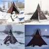 Tiendas de campaña y refugios Portab impermeable camping pentagonal tipi tienda de campaña al aire libre pirámide tipi tienda con estufa ho q231117