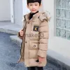 Piumino invernale moda outdoor 8 ragazzi tuta da neve calda con cappuccio 10 bambini cappotto di cotone di media lunghezza 12 13 14 soprabito per adolescenti 6 piumini per bambini J231115