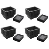 Decorative Flowers 24-Piece Bonsai Pots-Classic Deep Wet Tray With Built-In Mesh-For Plants Herbs Plastic Square Pots