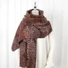 Scarves 2023 Winter Est Women Printed Pattern Leopard Wool Scarf Pashmina Shawls 5pcs/lot