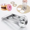 Baking Moulds DIY Donut Maker Mold Food-Grade Stainless Steel Round Biscuit Doughnut Press Bread Pastry Cookies Cutter Kitchen Gadgets