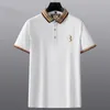Mens Polo Shirts designer T shirt High Street Embroidery Solid color lapel polos Garter Printing Top Quality Cottom Clothing Tees Polos plus size badge2023