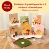 10PC cartes de voeux 3D carte de voeux créatif réveillon de noël carte-cadeau vacances carte de voeux 231115