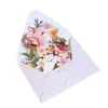 10PC Greeting Cards New Romantic Flowers Birthday Christmas Card 3D Popup Greeting Card Set Postcard Party Wedding Decoration Creative Girl Gift 231115