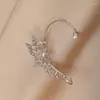 Dos Boucles D'oreilles De Mode En Forme De Papillon Clips D'oreille Exquis-Design Strass-Oreille Poignets Goujon Grimpeurs Pour Femme Fille Cadeau