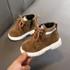 Stövlar barn skor för tjej snöstövlar mode rand höst vinter baby flicka skor pojkar ankel stövlar spädbarn småbarn sneakers storlek 21-30 231115