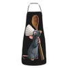 New Unisex Ratatouille Chef Remy With Spoon Apron Adult Women Men Chef Tablier Cuisine for Kitchen Cooking Animated Film Painting