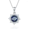 Pendant Necklaces Snowflake Shape Crystal Zircon For Women Christmas Gifts Wedding Engagement Jewelry