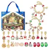 Soportes de almacenamiento Bastidores 2024 Calendario de Adviento de Navidad Pulseras Cuenta atrás DIY Joyería Charm Making Set para regalo temático para niños 231114