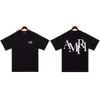 Designerski odzież moda Tshirt męskie TEES TEES AMIRES 2023 Autumn/Winter Nowy produkt Personalized Cross Cross List Bawełny T-shirt damski czysty top