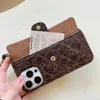 Beautiful iPhone Phone Cases 15 14 13 Pro Max Luxury M Hi Quality Leather Crossbody Card Slot Purse 16 15 15pro 14pro 13pro 12pro 12 11 Purse with Gift Box Girls Woman