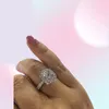 18 K Белое золото Real Natural 2 Carats Diamond Ring для женщин 100 ювелирных украшений натуральный драгоценный камень Anillos Bizuteria Bijoux Femme Rings 218494475