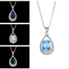 Collier pendentif goutte d'eau en cristal brillant pour femme, cadeau d'anniversaire, charmante princesse S925, clavicule, bijoux pour femmes