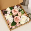 Decorative Flowers Multi-use Artificial Combo Box For DIY Wedding Bridal Bouquets Table Centerpieces Arrangement Baby Shower Cake Decor