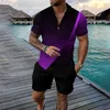 Kvinnors spårningsdräkter Män snabba torr 3D Kort ärmdräkt Shorts Beach Tropical Hawaiians Mens Suits Party For Men Tuxedo Skin