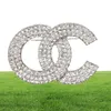 Brand Luxurys Design Diamond Brooch Women Crystal Rhinestone Letters Suit Pin Fashion Biżuter