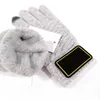 Unisex ullhandskar designer handskar fem fingrar varma vinterhandskar för män kvinnor fast färg höst och vinter fleece utomhus ullhandskar 4 färger
