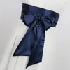 Belts Satin Silk Wide Belt Women 250cm Long Japanese Style Lace Up Waistbands Satin Corset Belts Ribbon Cummerbund 231115