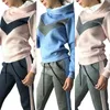 Pantalones de dos piezas para mujer Otoño Invierno Conjunto de 2 piezas Chándal Mujer Ropa deportiva Sudaderas con capucha de lana Sudaderas con capucha Pantalones holgados Pantalones de jogging Trajes cálidos 230414