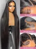 Lace S 30 tum brasiliansk 13x4 Ben rak främre mänskliga hår för kvinnor Förplukted Glueless 360 Frontal 231114