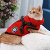 Hondenkleding Winterjas voor huisdieren met harnas voor kleine kattenkleding Waterdichte puppyjas Chihuahua Mopshond Outfits Hoge kraag Kleding 231114