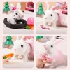 ElectricRC Animals Children Plush Cute Rabbit Kids Electronic Pet With Sound Animal DIY Change Clothes Game Walking Moving Pet Toys For 3 Years 231115