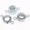 Vibrators Beginner Metal Ball Stretcher Scrotum Pendant Testis Restraint Penis Lock Ring 3 Size for Choice Drop 231115