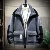 Piumino da uomo VERSMA Abbigliamento stile coreano Uomo Cappotto caldo in lana bianca Cappotto invernale Hip Hop Spessore Giacche e cappotti giovanili da uomo Parka