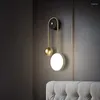 Lâmpada de parede Luz de vidro vintage gooseneck rústico interior luzes beliche cristal iluminação arandela