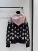 Chan 2023 abrigo para mujer cárdigan suéteres para mujer nueva chaqueta de diseñador cárdigan para mujer suéter de diseñador suéter de punto estampado cárdigan diseñador mujer regalo de Navidad