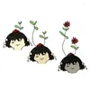 Hair Clips 2024 Bangs Duckbill Clip Plant Grips Bean Sprout Side Funny Headwear Decorative Party Barrettes