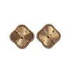 Classic designer earrings four leaf clover ear Stud for women Charm 18K gold-plating Multiple Colors earring Engagement Wedding Luxury jewelry gifts wholesale