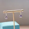 Ohrstecker Ankunft 925 Silver1ct 2 Runde Excellent Cut Pass Diamond Test Blue Purple Moissanite Drop Earring Fine Jewelry