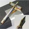 Высокое качество поставки крокодиловых чернил, перо, канцелярские принадлежности, металлическая подарочная ручка, брендовая бизнес-фонтанная ручка, серебряные офисные ручки M Bimaf