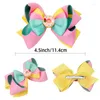 Accessoires pour cheveux 3 couches Bow Sweet Donut Clips pour filles Candy Couleur Épingles à cheveux Barrettes Enfants Vêtements Chapeaux Bowknot fait à la main