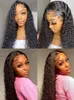 Synthetic s 40 Inch Deep Wave 13x6 Lace Frontal Human Hair Brazilian Curly 360 13x4 HD Front Pre Plucked Glueless 231115