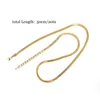 Cadeia de redes de moda para mulheres jóias de cor de prata dourada unissex herringbone plana 20 polegadas