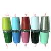 9oz kids tumbler stainless steel kids sippy cup vacuum Insulated toddler drinking cup for children mini milk mugs with lid and straw Qrmor