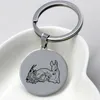 Keychains Lovely Deer Pendant Keychain Simple Stainless Steel Jewelry Birthday For Mom YP7304