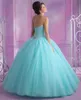 Robe de bal chérie Quinceanera robes paillettes perles Tulle longues robes de soirée de bal pour les filles