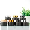 15g 30g 50g Amber Brown Cream Cosmetic Jars Face Cream Oblique Glass Jar Packaging Bottle With Plastic Lid