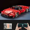 Julpresent 1394pcs Red Sports Car SP3 Car Model Boy Building Block Toy Racing Car Building Block Set Compatible Education Toys for Kids Gif HKD231115