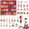 Storage Holders Racks 2024 Christmas Jewelry Advent Calendar 24 Days Of Countdown Kit Ring Necklace Gift Kids Toys 231114