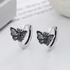 Vintage Butterfly Hoop Earring Kobiety Śliczne kolczyki retro motylki Prezent dla miłości dziewczyny