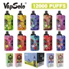 VAPSOLO Original Puff Vape 12000 PUFFS Jetable Vaper Pen Mesh Coil 12K bouffées Pods Batterie puissance LCD écran affichage flux d'air cigare électronique livraison la plus rapide