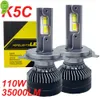 New K5C H7 LED Headlights Canbus 110W 35000LM H1 H4 H11 9012 HIR2 H8 H9 9005 9006 HB3 HB4 Extremely High Power 6000K 3570 CSP Chips